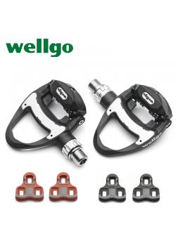 บันไดจักรยานเสือหมอบ WELLGO R312 Carbon Fiber แถมคลีท 2 ชุด