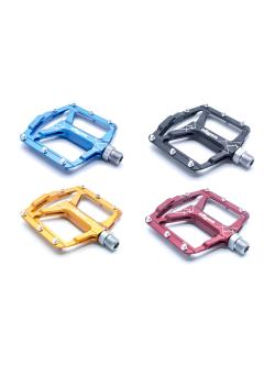 บันไดแบร์ริ่ง WELLGO B187 PEDAL มีสีแดง, สีทอง, สีฟ้า และสีดำ แป้นใหญ่