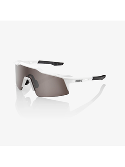 แว่นตา 100% SPEEDCRAFT® SL Matte White HiPER® Silver Mirror Lens + Clear Lens Included