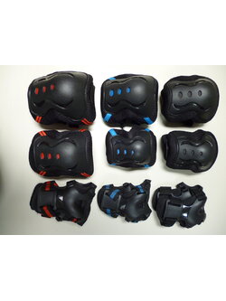 SPORT PROTECTION สนับเข่าและข้อศอก (สีดำ, ดำ/แดง และดำ/ฟ้า) SIZE M