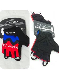 ถุงมือ หนัง 1/2 นิ้ว X-FOX มีเจล ,PI012