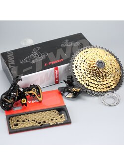 ชุดเกียร์ LTWOO GROUPSET 12 SPEEDS AT12, Gold Mountain Bike Group Set 11-50T 11-52T Groupset, S12-TIC