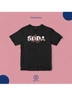 เสื้อยืด พิมพ์ลาย SODA งู สีดำ TSA00007 #SOdAtee #SOdAPrintinG #เสื้อ #เสื้อยืด