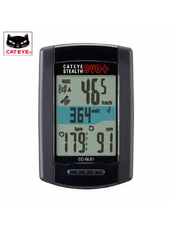 CATEYE STEALTH EVO+, CC-GL51KIT, With cadence sensor+ Heart rate Sensor