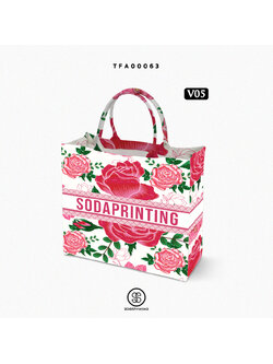 กระเป๋า Book Tote Bag Rosé Collection รหัส TFA00063 #ใส่ชื่อได้ #SOdAbag #SOdAPrintinG