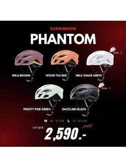 SUNRIMOON CS-43 PHANTOM M (54-57 cm.) Cycling Helmet | Lightweight and Safe Bike Helmet