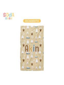 ผ้าเช็ดตัวเด็ก ใส่ชื่อได้ ลาย Winter รหัส DCA00074 ⛄️❄️#Winter #SOdAbaby