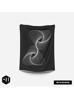 ผ้าติดผนัง ผ้าแขวนผนัง ผ้าตกแต่ง Line At Infinity WCA00008 #SOdAhome #SOdAPrintinG #WallCloth