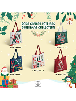 กระเป๋า SOdA Canvas Tote Bag Christmas Collection 🎁🎄รหัส TBA00119-TBA00123 #SOdAbag