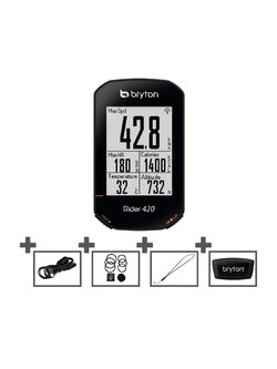 ไมล์ Bryton Rider 420 GPS Cycling Computer ครบเซ็ท(ไมล์+รอบขา และ หัวใจ)