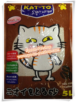 ทรายแมว Kat To แคทโตะ กลิ่นกาแฟ 5L