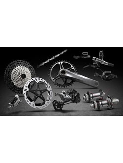 ชุดเกียร์ SHIMANO XTR GROUPST 12 สปีด, M9100 ไม่มีกะโหลกจาน มีดิสเบรค รวม 7 รายการ (ไม่เอาดุม)
