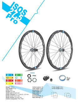 ชุดล้อเสือภูเขา QU Quai-27.5 MTB CA CL/TU 15/12 พร้อม Adaptor แกน 9/9