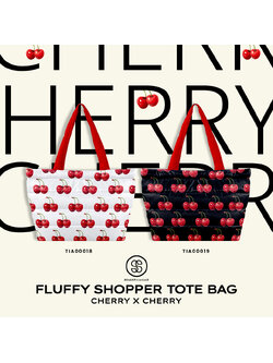 กระเป๋า Fluffy Shopper Tote Bag SOdA cherry x cherry 🍒✨รหัส TIA00018-TIA00019