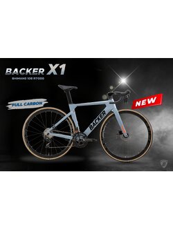 จักรยานเสือหมอบ Backer X1 Disc brake Carbon Raod bike เกียร์ Shimano 105 22 Speed ดิสน้ำมัน All New Backer X1 ปี 2022