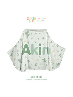 ผ้าคลุมให้นม ลาย Yellow-White flowers #ใส่ชื่อได้ รหัส CNA00021 🌼🌸 #SummerFlowers #SOdAbaby