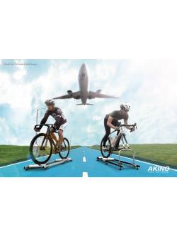 เทรนเนอร์ลูกกลิ้ง Akino 2 Rollers & One Ride Stand แบบชุดขาจับหน้าพร้อมลูกกลิ้ง(ล้อ 26-700C) รองรับ 20", 26", 27.5", 29", 700c