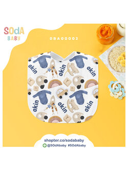 ผ้าซับน้ำลาย ลาย Toy Story 📌ใส่ชื่อได้ รหัส DBA00002 #SOdAbaby