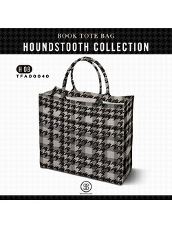 กระเป๋า Book Tote Bag HOUNDSTOOTH COLLECTION รหัส TFA00040 #SOdAbag #SOdAPrintinG