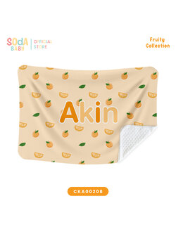 ผ้าห่มเด็ก ใส่ชื่อได้ ลาย Orange 🍊 Fruity Collection รหัส CKA00208 #ผ้าห่ม #SOdAbaby