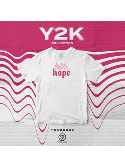 เสื้อยืด พิมพ์ลาย Hope Y2K Collection สีขาว รหัส TSA00333 #เสื้อ #เสื้อยืด