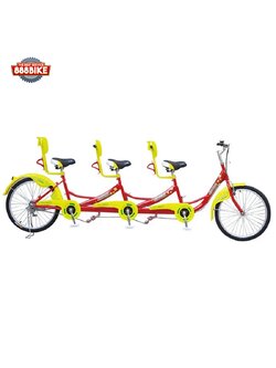 จักรยานสองตอน สามตอน Tandem bicycle Double Folding Bike ล้อ 24นิ้ว เฟรมเหล็ก ปี 2023