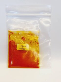สีน้ำมันผง (ห่อ) สีส้ม