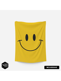 ผ้าติดผนัง ผ้าแขวนผนัง ผ้าตกแต่ง Smiley WCA00043 #SOdAhome #SOdAPrintinG #WallCloth