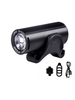 RAYPAL RPL-2289 ไฟหน้า LED Bright LED Bike Lights, Bicycle Light Front, USB Rechargeable, Waterproof Hi-power 3 watt สีดำ 350 Lumen