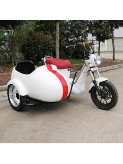 Racceway Retro Sidecar 2025 – สกู๊ตเตอร์ไฟฟ้าสามล้อสมรรถนะสูง 2000W พร้อมซุ้มข้าง | มีใบรับรอง EEC & COC