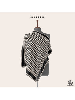 ผ้าพันคอพิมพ์ลาย Houndstoooth รหัส SCA00010 #SOdAPrintinG