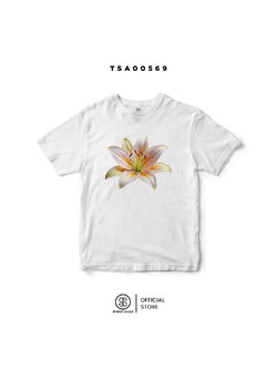 เสื้อยืด สีขาว พิมพ์ลาย ดอกลิลลี่ 🏵 รหัส TSA00569 #เสื้อ #เสื้อยืด #SOdAPrintinG #ดอกลิลลี่
