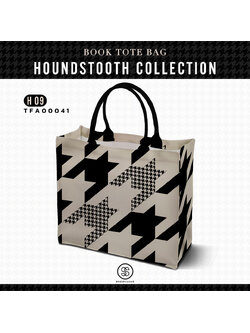 กระเป๋า Book Tote Bag HOUNDSTOOTH COLLECTION รหัส TFA00041 #SOdAbag #SOdAPrintinG