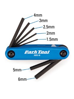 ชุดประแจหกเหลี่ยมพับได้ PARK TOOL รุ่น AWS-10 FOLD-UP HEX WRENCH SET