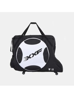 XXF Bicycle Transport Bag with Air Cushion Pads – Model N1602 | Black-White | Shockproof, Lightweight, 360° Wheels