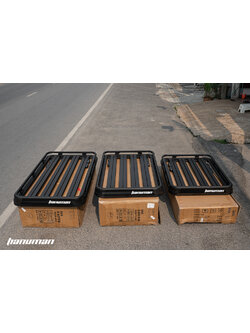 แร็คหลังคา 𝗛𝗔𝗡𝗨𝗠𝗔𝗡 𝗥𝗢𝗢𝗙 𝗧𝗥𝗔𝗬 (𝗕𝗔𝗦𝗞𝗘𝗧) วัสดุอลูมิเนียม มีไซส์ S, M, L ที่เก็บกระเป๋าเดิน