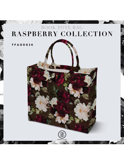 กระเป๋า Book Tote Bag RASPBERRY COLLECTION รหัส TFA00026 #SOdAbag #SOdAhome #SOdAPrintinG