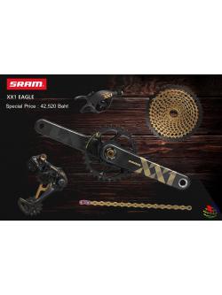 ชุดขับเคลื่อน SRAM XX1 EAGLE GROUPSET DUB , 1X12 SPEEDs (ไม่รวมกะโหลก) สีทอง