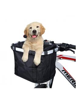 JADE ตะกร้าผ้า จักรยานปลดเร็วพร้อมหูหิ้ว แบบผ้า สีดำ รุ่น E-JD3017 ขนาด 27x41x24cm สำหรับจักรยานทั่วไป