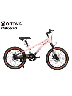 จักรยานเสือภูเขาเด็ก QITONG รุ่น 24A66.20 ล้อ 20นิ้ว ไม่มีเกียร์ เฟรมเหล็ก NEW2024