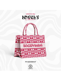 Mini Book tote bag Lovely Collection รหัส TFA00057 #ใส่ชื่อได้ #SOdAbag #SOdAPrintinG