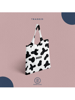 กระเป๋าผ้าแคนวาส พิมพ์ลาย SOdA Cow TBA0025 #SOdABag #SOdAPrintinG #กระเป๋า #กระเป๋าผ้า