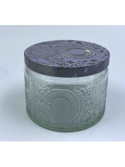 กระปุกแก้วสี ลายหรู ฝาเกลียว สีใส