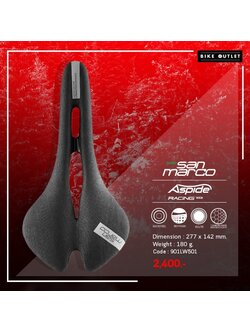 เบาะ Selle San Marco ASPIDE Racing UP Narrow Saddle Black 901LN501