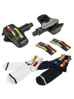 บันไดคลีทเสือหมอบ LOOK KEO BLADE 2 CR12 30TH ANNIVERSARY พร้อมด้วยถุงเท้าสีขาว Size S/M