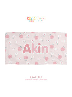 ผ้าเช็ดตัวเด็ก ลาย Pink Rose รหัส DCA00099 🌼🌸 #SummerFlowers #SOdAbaby