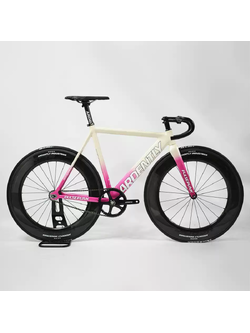 จักรยาน Fixed Gear ARDENTLY PULSE PUNK | ดีไซน์หน้าเอียง อลูมิเนียม 6069 | สั่งทำมือ | ชมพู เหลือง ล้ออลู