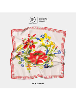 ผ้าพันคอ พิมพ์ลาย Flower II รหัส SCA00017 #SOdAPrintinG