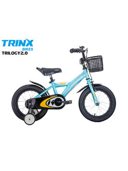 รถจักรยานเด็ก TRINX TRIOGY 2.0 เฟรมเหล็ก (ริมเบรค) 16 นิ้ว มีสีฟ้าเหลืองขาว
