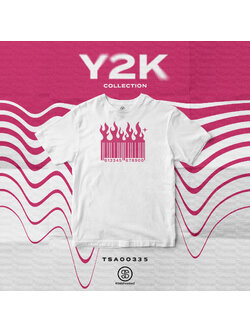 เสื้อยืด พิมพ์ลาย Barcode fier Y2K Collection สีขาว รหัส TSA00335 #เสื้อ #เสื้อยืด